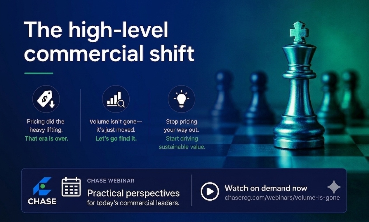 Chess board with king and pawns illustrating the high-level commercial shift in consumer goods
